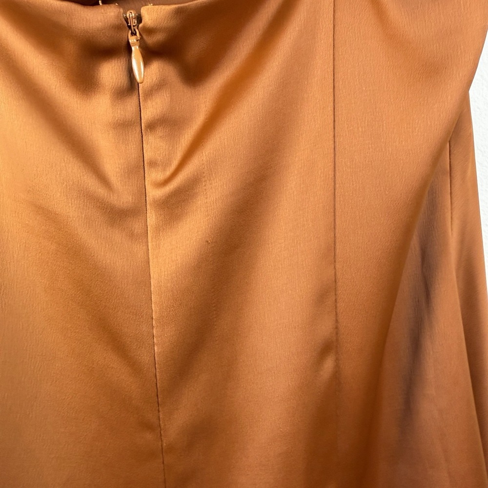 Urban Outfitters Cowl neck Brown slip tank dress Med Adjustable Cocktail Short - Picture 13 of 15